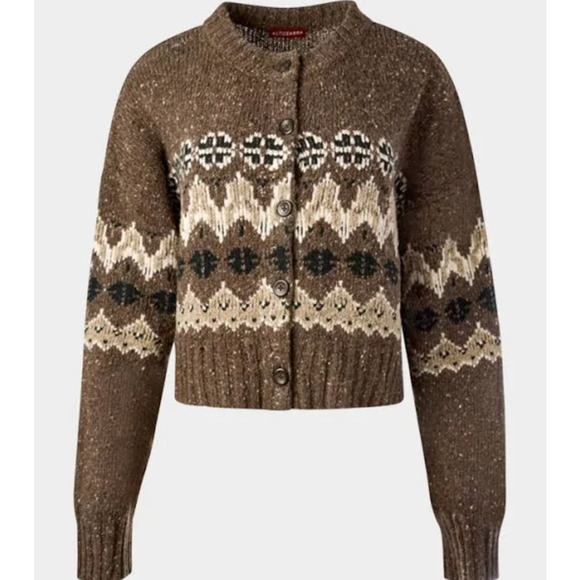 Altuzzara Cammie Sweater Oak Moss Fairisle M - Picture 1 of 9